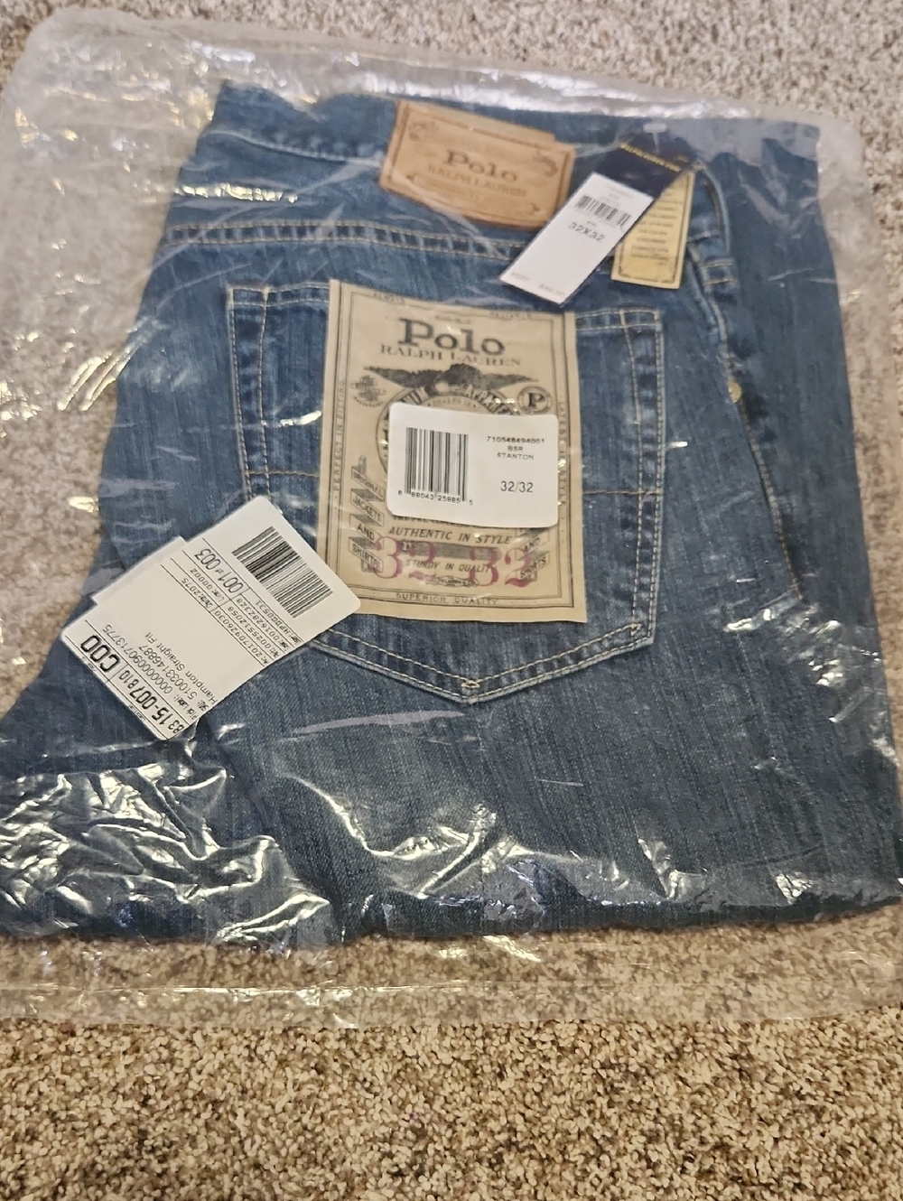 Ralph Lauren Women's Hampton Straight Leg Blue Jeans 32×32 NIP